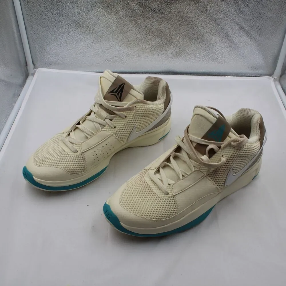 Nike Ja 1 Vacation Size 11.5 Men Basketball Shoes Coconut Milk Khaki Teal DR8785